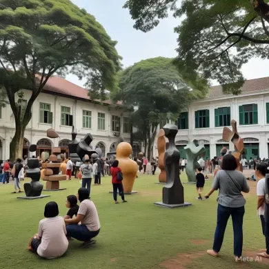 Patung Unik di Pameran Bikin Heboh Pengunjung